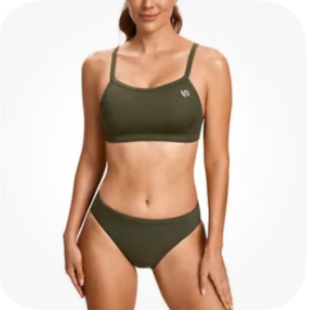 Brand new with tags, Olive Green Racer Back Bikini purchased online, never worn